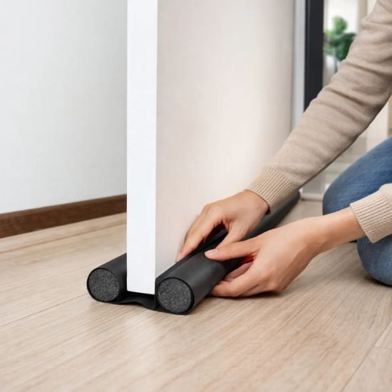 Door draft blocker for bedrooms and living spaces