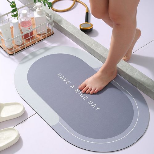 DryStep ultra absorbent bath mat designed to quickly soak up water after showers and baths.