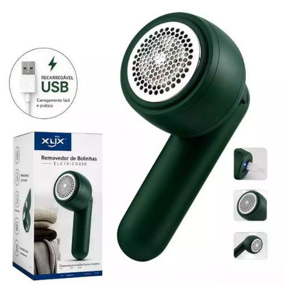 Electric pill remover for clothes designed to clear fabric pills and fuzz from sweaters and garments.