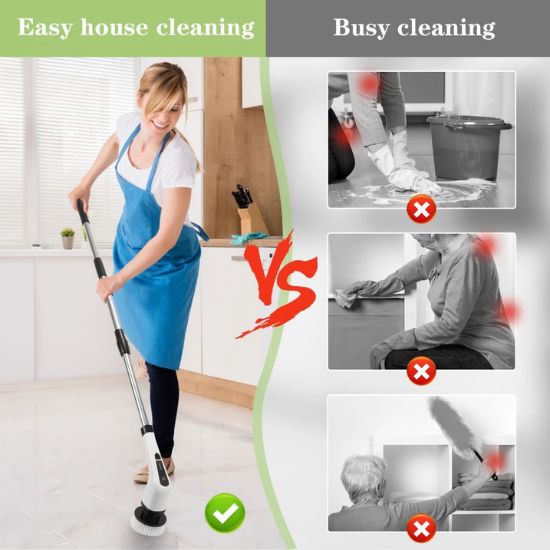Electric cleaning brush for tight corners and narrow gaps