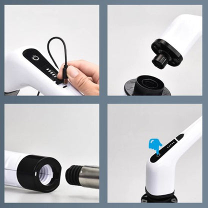 Large flat brush attachment for an electric cleaning scrubber