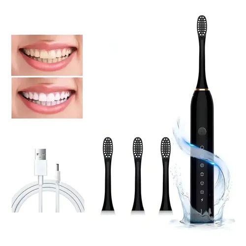Electric toothbrush for daily oral care with rechargeable power and a convenient cordless design.
