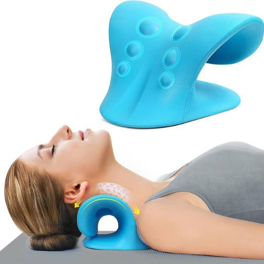 Ergonomic neck stretcher made with high-density memory foam