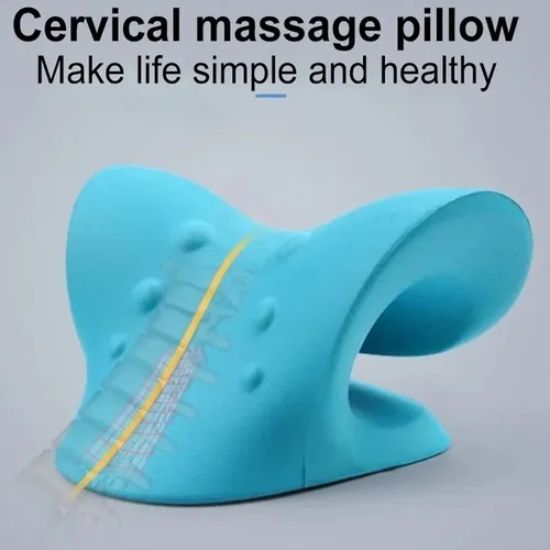 Detailed view of the ergonomic neck stretcher design