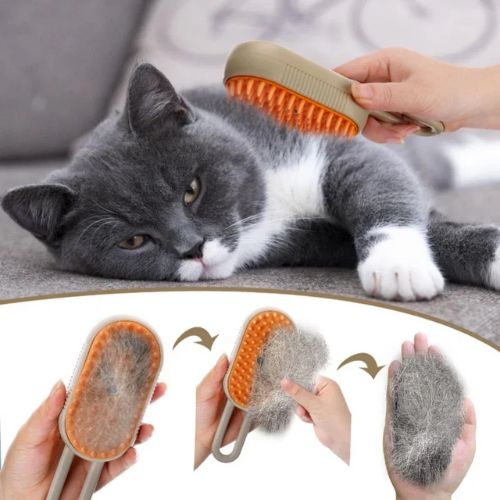 SteamGroom 3-in-1 Pet Cleaning & Deshedding Brush