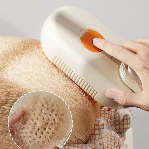 SteamGroom 3-in-1 Pet Cleaning & Deshedding Brush