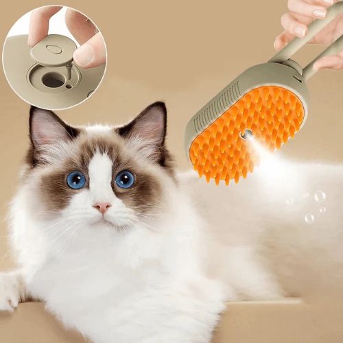 SteamGroom 3-in-1 Pet Cleaning & Deshedding Brush