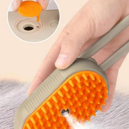 SteamGroom 3-in-1 Pet Cleaning & Deshedding Brush