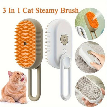 SteamGroom 3-in-1 Pet Cleaning & Deshedding Brush