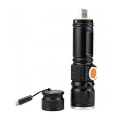 Everyday carry LED flashlight with a compact rechargeable design for convenient portable lighting.