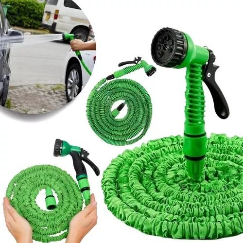 Flexible expandable water hose designed for convenient gardening, outdoor cleaning, and household tasks.