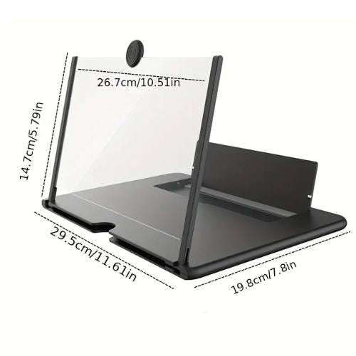 Foldable phone screen magnifier with lightweight design for convenient storage and portability.