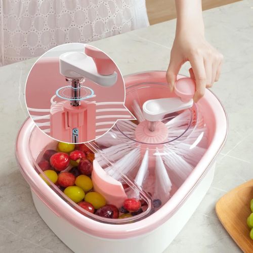 Fresh produce washing bowl that helps clean fruits and vegetables before serving.