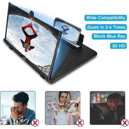 HD phone screen magnifier with curved lens design for a larger and clearer viewing experience.