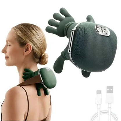 Rechargeable heated shoulder massager designed for home, office, and travel use.
