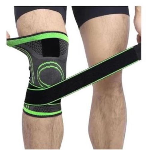 Knee brace for workouts and daily use designed to provide adjustable support during movement.