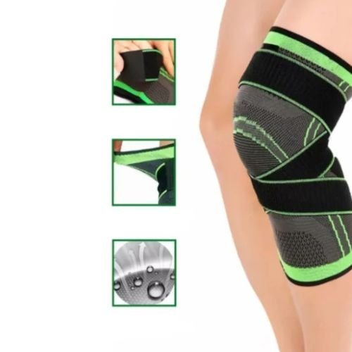 Knee support for an active lifestyle with an adjustable fit suitable for sports, exercise, walking, and daily activities.