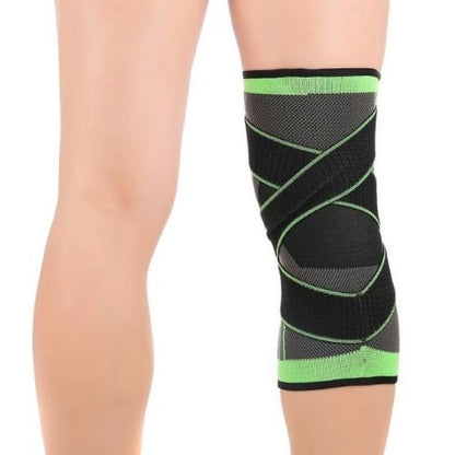 Knee support sleeve for sports, walking, workouts, and other activities requiring comfortable knee support.