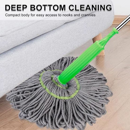 Microfiber mop for cleaning bathroom surfaces