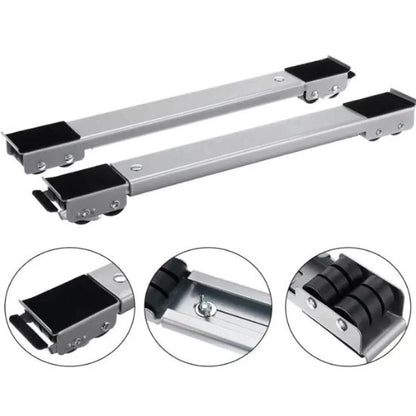 Mobile appliance base designed for easy movement and cleaning