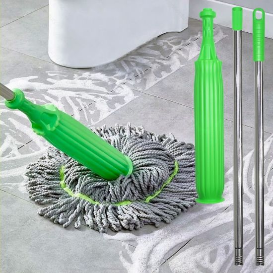 Rotating cleaning mop for hard-to-reach corners