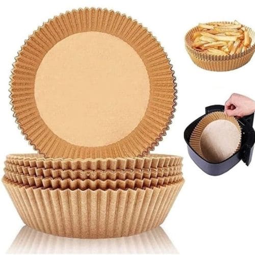 Non-stick air fryer basket liners that help reduce food residue and simplify cleanup.