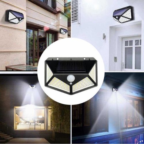 Outdoor solar motion sensor light for driveways, walkways, gardens, patios, and entrances.