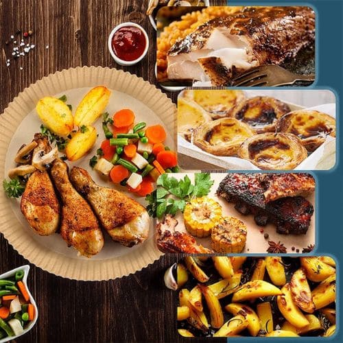 Parchment air fryer liners 100 pack for convenient everyday cooking and quick basket cleanup.