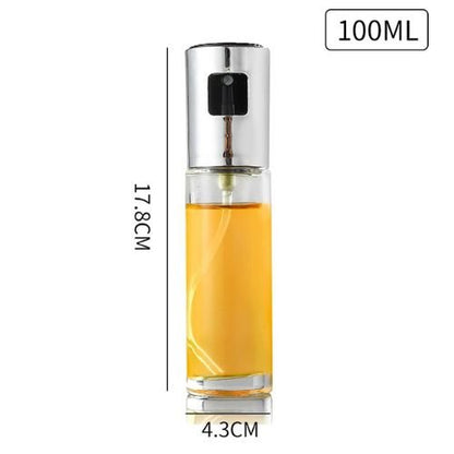 Portable oil mister bottle with a compact 100ml design for cooking, grilling, picnics, and outdoor meals.
