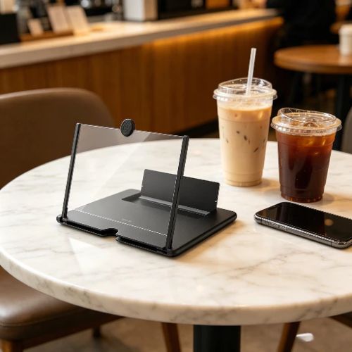 Portable phone screen amplifier for watching videos and movies at home or while traveling.