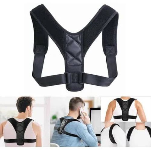 Posture corrector back support brace designed to encourage natural shoulder alignment.