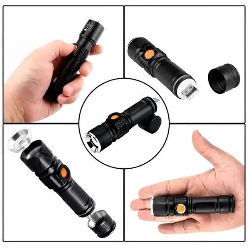 Rechargeable LED flashlight with cordless operation for convenient everyday lighting.