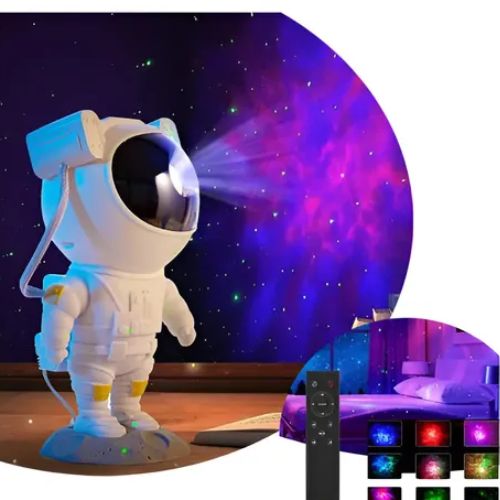 Remote control star projector with adjustable lighting effects for creating a personalized room atmosphere.