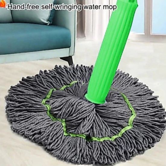 Cleaning mop with a convenient self-wringing system