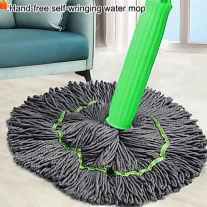 Cleaning mop with a convenient self-wringing system