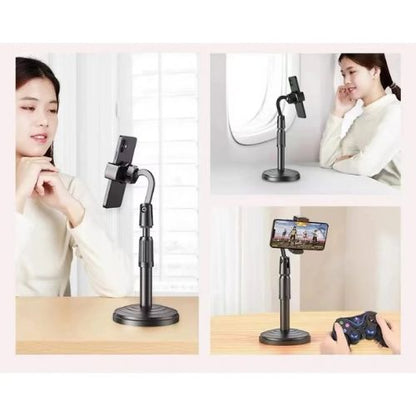 Smartphone stand for office desk use, ideal for video calls, notifications, reading, and hands-free viewing.