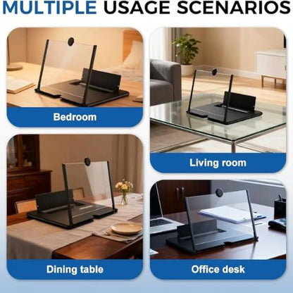Smartphone video screen enlarger for enjoying movies, videos, and other mobile content on a larger display.