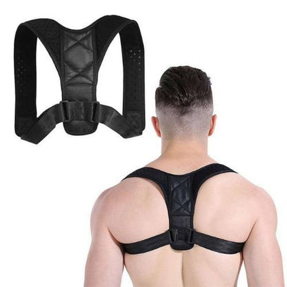 Soft breathable posture support brace that fits comfortably under everyday clothing.
