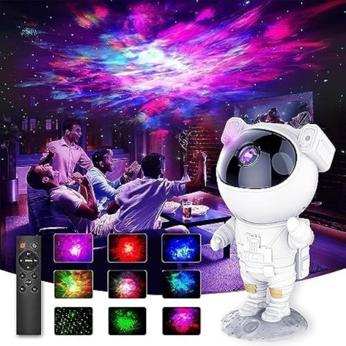 Starry sky projector for bedroom decor with colorful stars and nebula lighting effects.