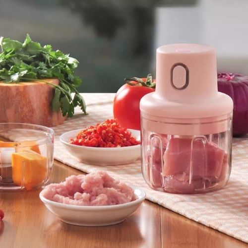 TurboChop electric mini food processor with USB rechargeable power for quick and convenient food preparation.