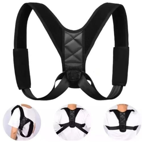 Unisex adjustable posture brace with breathable fabric for comfortable everyday support.