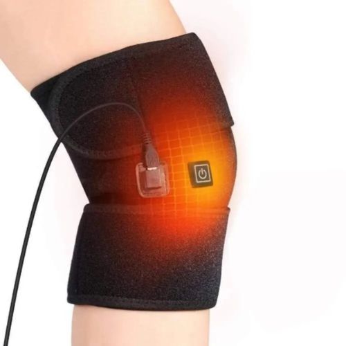 USB heated knee wrap with adjustable straps and soothing warmth for everyday comfort.