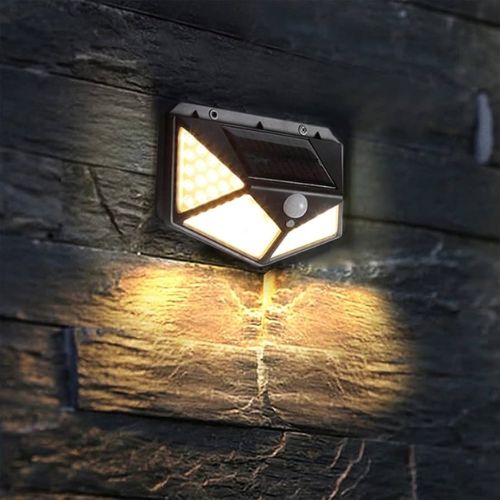 Wireless solar motion security light with a waterproof design for convenient outdoor installation.